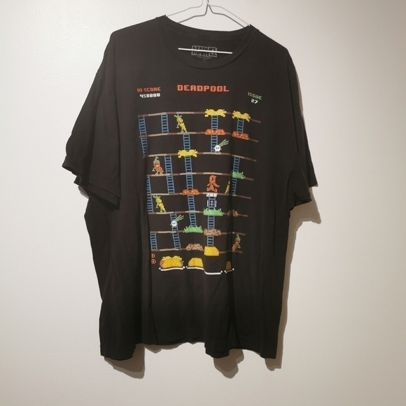 MARVEL Retro Style XXL Deadpool T Shirt Cotton - Picture 2 of 5